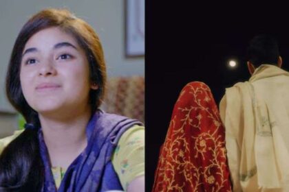 Zaira Wasim Wedding Photos — Actress signing her Nikah Nama with mehendi and red dupatta