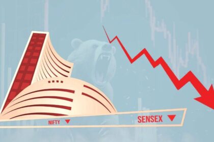भारतीय शेयर बाजार चार्ट दिखा रहा है Sensex और Nifty का उतार-चढ़ाव