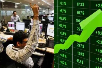 शेयर बाजार स्क्रीन में सेंसेक्स और निफ्टी ग्राफिक्स दिखाई दे रहे हैं