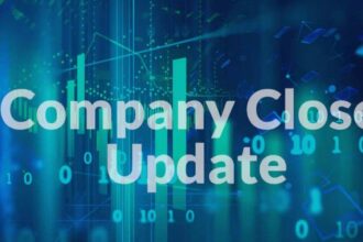 Stock market screen showing Sensex & Nifty movements, traders working in exchange