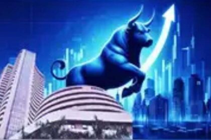 शेयर बाजार ग्राफ जिसमें सेंसेक्स और निफ्टी की लगातार बढ़ती रुझान दिख रही है