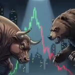 शेयर बाजार चार्ट जिसमें Sensex और Nifty की बढ़त दिखाई दे रही है