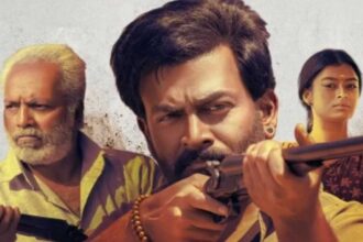 Vilaayath Budha movie still featuring Prithviraj Sukumaran intense look