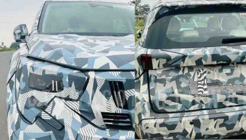 Mahindra XUV 7XO AX9L facelift interior spy shot