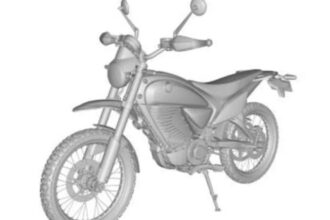 Royal Enfield Flying Flea S6 electric scrambler motorcycle design patent