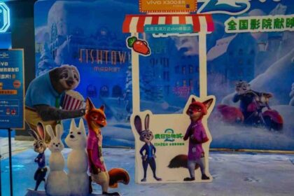 Zootopia 2 poster showing animated characters as the film becomes a major box office success in China.