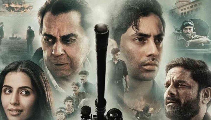 Ikkis फिल्म पोस्टर, अगस्त्य नंदा और धर्मेंद्र वॉर ड्रामा