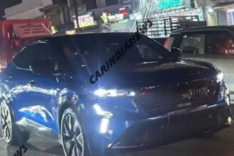 Renault Rafale SUV Coupe spotted uncamouflaged on Indian roads