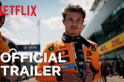 Formula 1 Drive to Survive Season 8 में F1 ड्राइवर और टीम गैरेज के अंदर रणनीति बनाते हुए