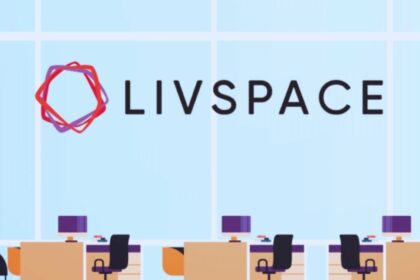 Livspace कंपनी का लोगो, AI ऑटोमेशन और जॉब कट की प्रतीकात्मक तस्वीर