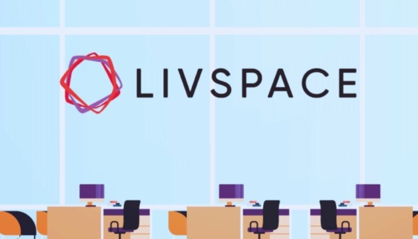 Livspace कंपनी का लोगो, AI ऑटोमेशन और जॉब कट की प्रतीकात्मक तस्वीर