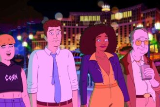 Strip Law एनिमेटेड सीरीज के किरदार कोर्टरूम में बहस करते हुए