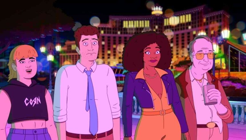 Strip Law एनिमेटेड सीरीज के किरदार कोर्टरूम में बहस करते हुए