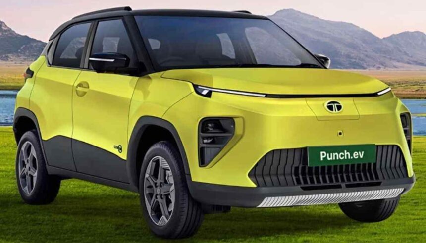 Tata Punch EV facelift exterior design new colour alloy wheels