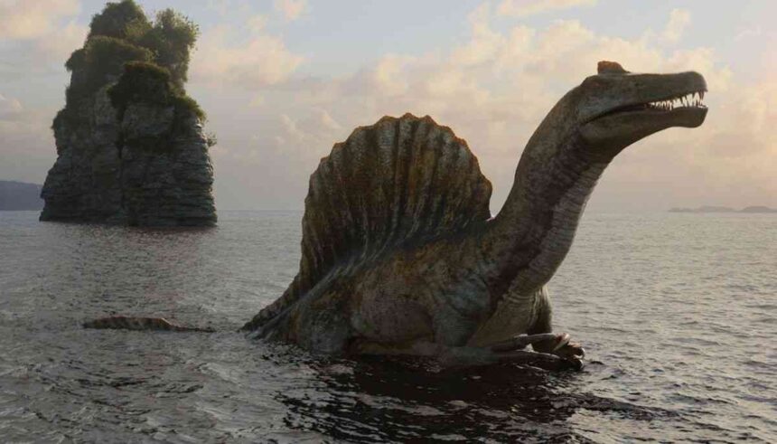 The Dinosaurs डॉक्यूमेंट्री सीरीज़ का दृश्य जिसमें प्राचीन काल के डायनासोर दिखाए गए हैं