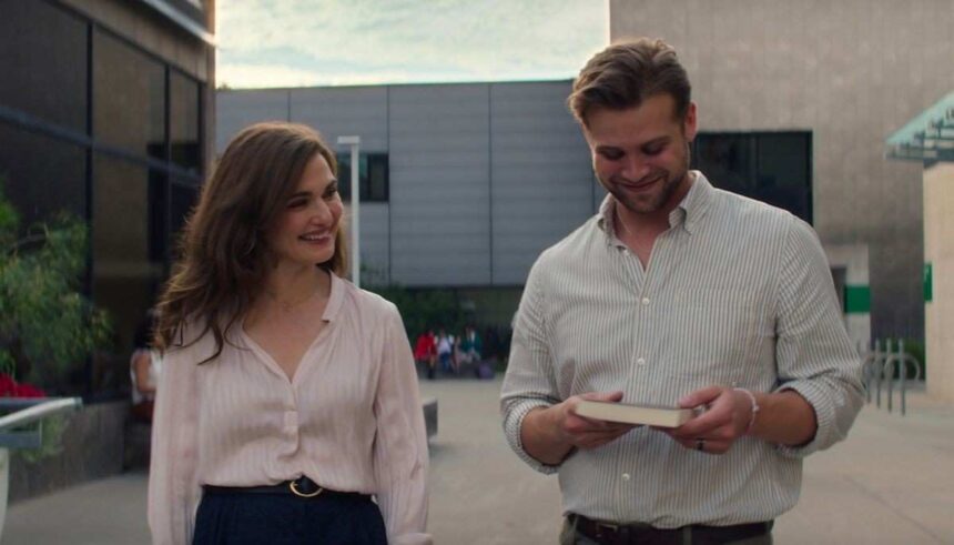 Vladimir वेब सीरीज़ का पोस्टर, Rachel Weisz और Leo Woodall मुख्य भूमिकाओं में