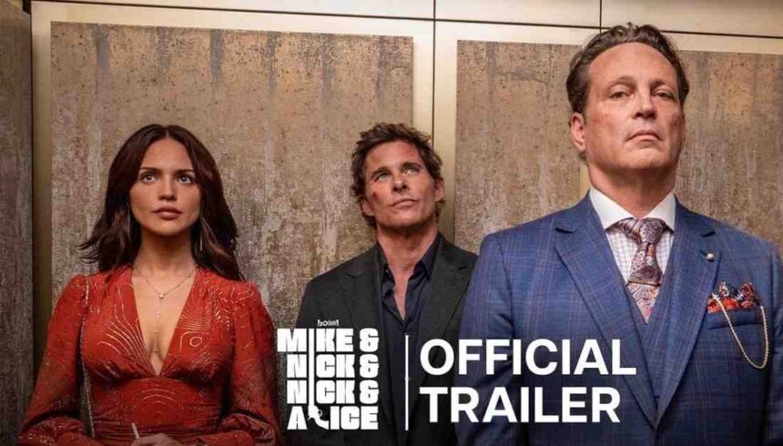 फिल्म ‘Mike & Nick & Nick & Alice’ के ट्रेलर में टाइम मशीन के सामने खड़े विंस वॉन और जेम्स मार्सडेन।