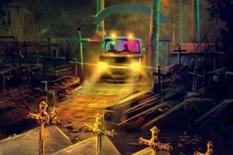 Karakkam Malayalam Movie 2026 horror comedy film poster with ghost and musical theme