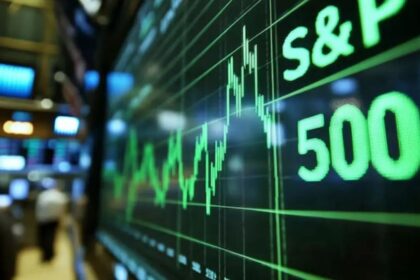 S&P 500 index falling chart showing $1 trillion market cap loss during geopolitical tensions