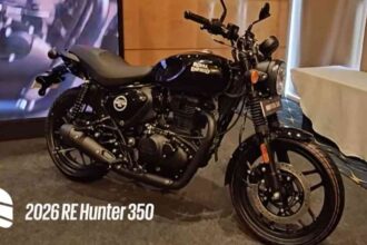 2026 Royal Enfield Hunter 350 with new colours and alloy wheels in India