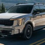 Kia Sorento Hybrid SUV India testing spy image with camouflage body