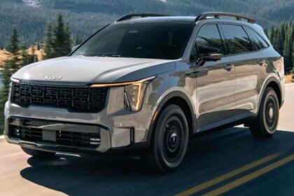 Kia Sorento Hybrid SUV India testing spy image with camouflage body