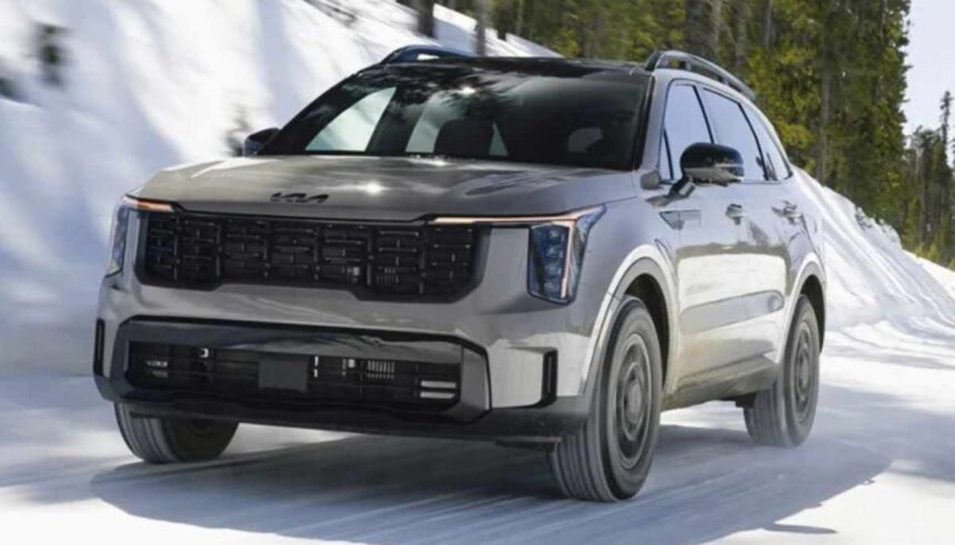 Kia Sorento Hybrid India road testing spy shots SUV launch news