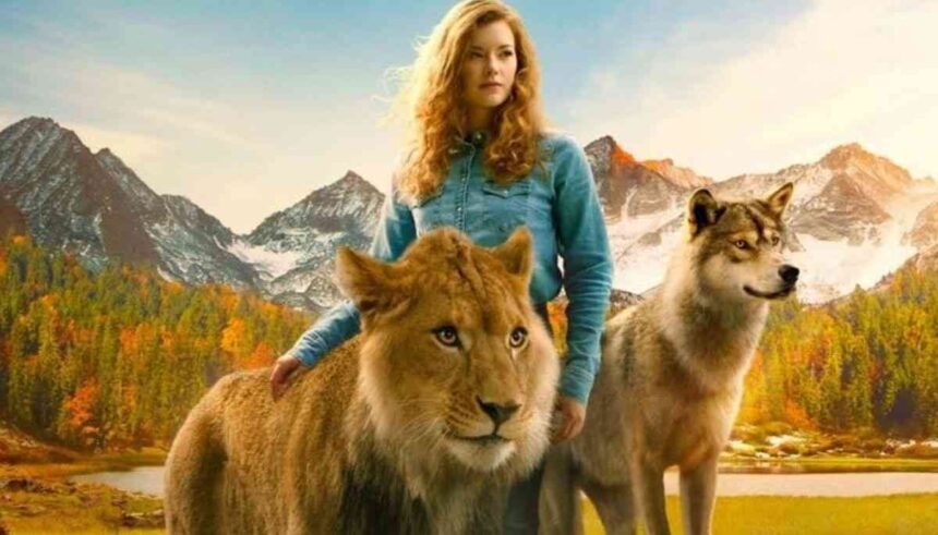 Lion vs Wolf फिल्म का कॉन्सेप्ट पोस्टर जिसमें शेर और भेड़िये की लड़ाई दिखाई गई है