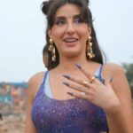 Nora Fatehi dancing in Sajan Re song shot in Mumbai streets