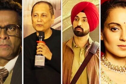 Governor ट्रेलर लॉन्च के दौरान Manoj Bajpayee और Vipul Shah मीडिया से बातचीत करते हुए