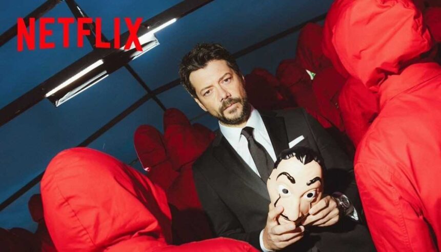 Money Heist Season 6 teaser with Professor and red jumpsuit masked robbers
