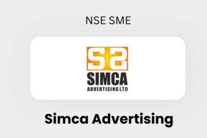 Simca Advertising IPO 2026 से जुड़ी जानकारी जिसमें प्राइस बैंड, लॉट साइज और NSE SME लिस्टिंग डिटेल दिखाई गई है