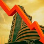 शेयर बाजार गिरावट के दौरान Sensex और Nifty लाल निशान में ट्रेड करते हुए
