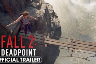 Fall 2 Trailer Poster showing women trapped at 5000 feet in a survival thriller.