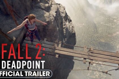 Fall 2 Trailer Poster showing women trapped at 5000 feet in a survival thriller.