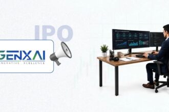 Genxai Analytics IPO की जानकारी दिखाता ग्राफिक, जिसमें प्राइस बैंड, लॉट साइज और निवेश विवरण शामिल हैं।