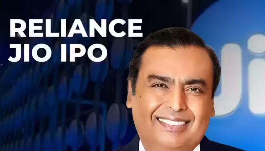 Jio IPO 2026 से जुड़ी जानकारी देते मुकेश अंबानी और Jio Platforms का लोगो