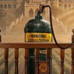 The India Story teaser poster featuring Shreyas Talpade and Kajal Aggarwal highlighting food adulteration issue in India.